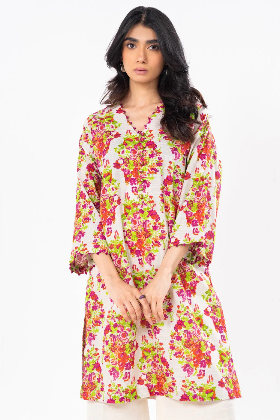 1 Pc Printed Khaddar Shirt 