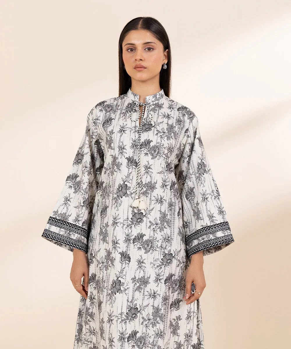 2 Piece - Embroidered Cotton Viscose Suit