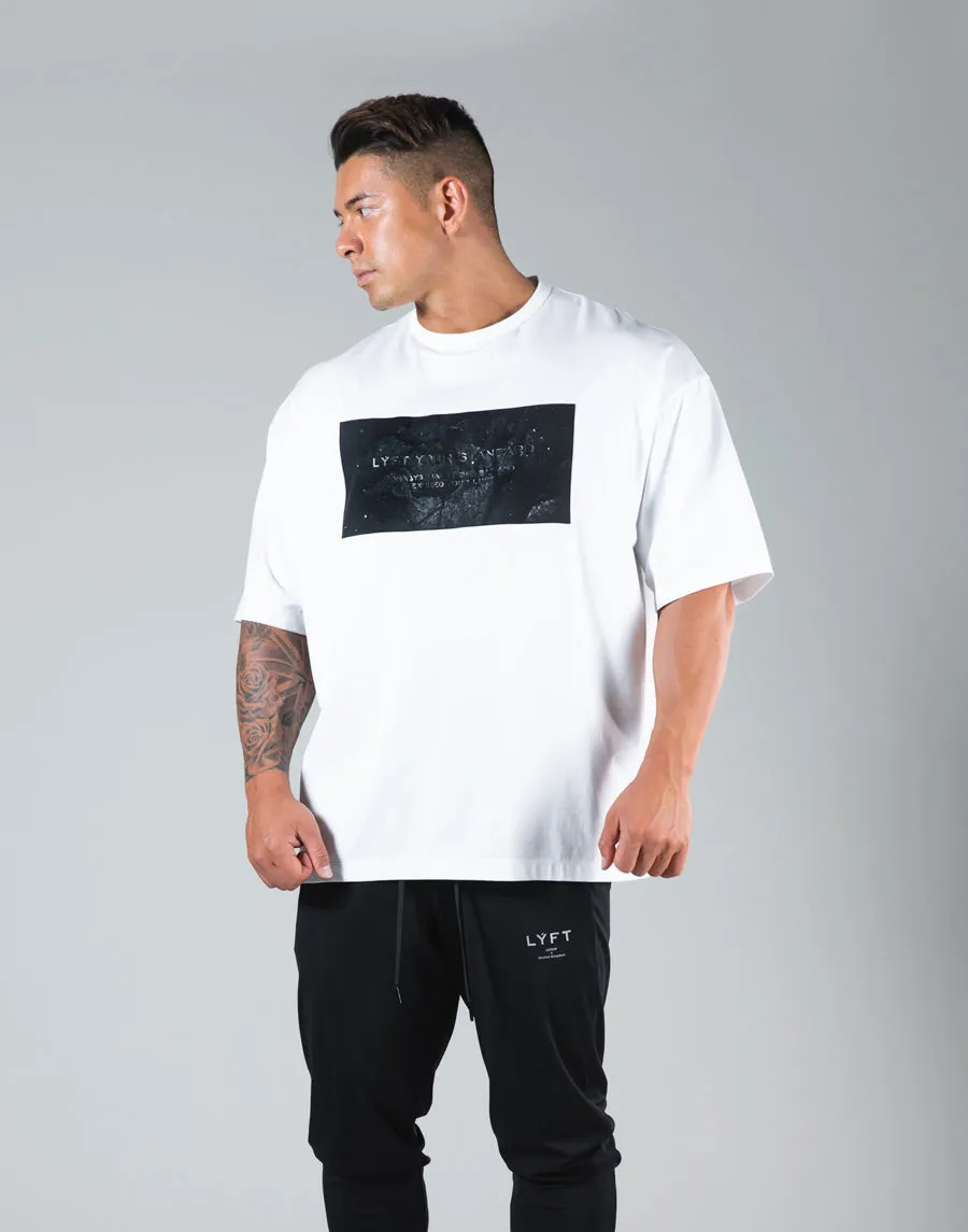 2Way Stone Patch Big T-Shirt "Wide Body" - White