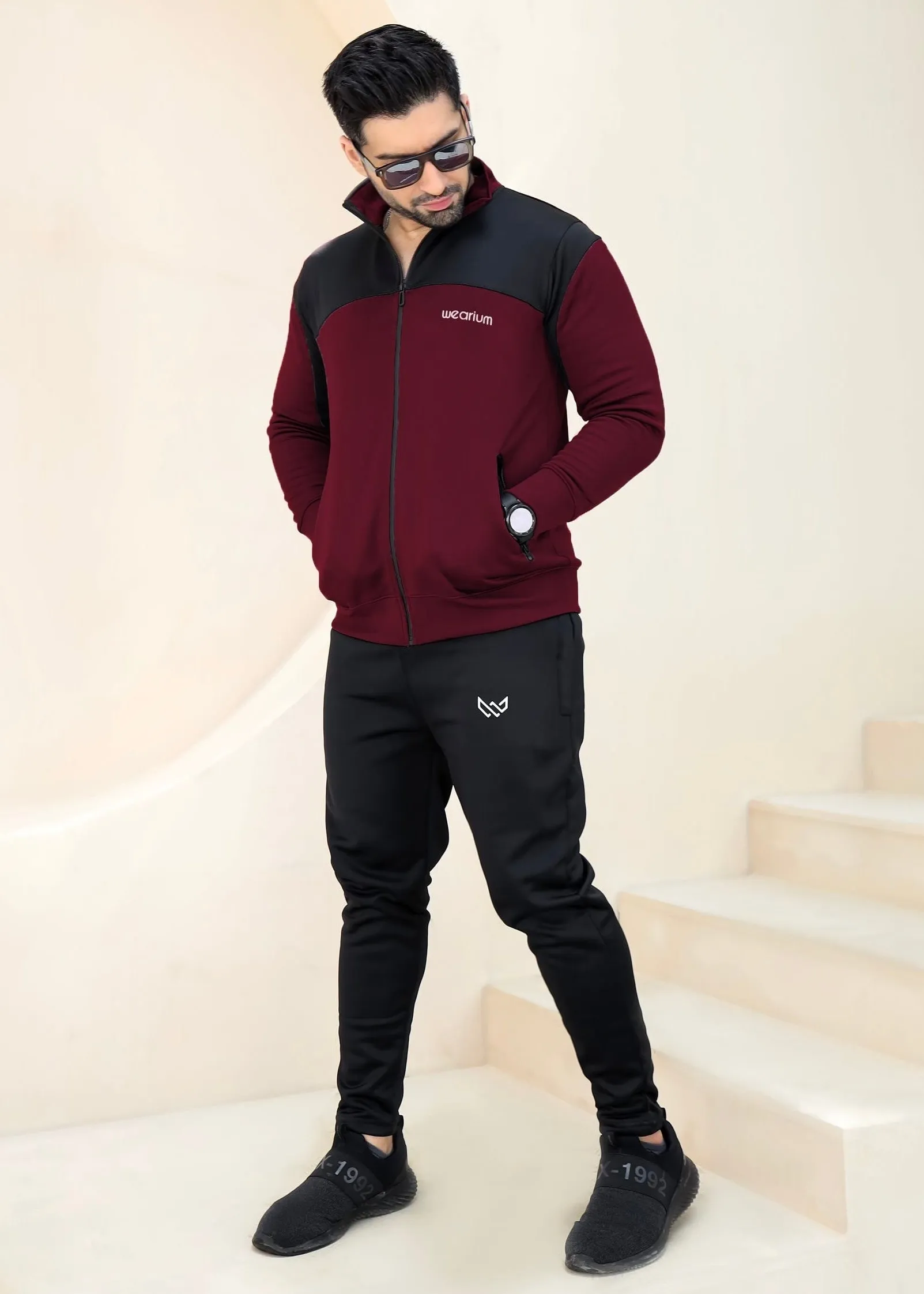 Active Streetwear Winter - Burgundy/Black