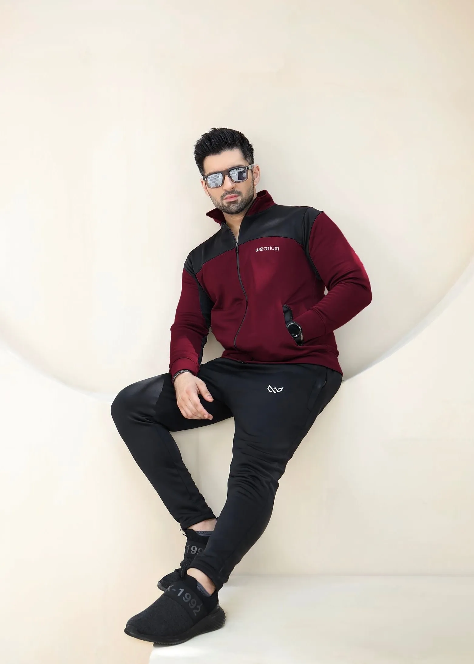 Active Streetwear Winter - Burgundy/Black