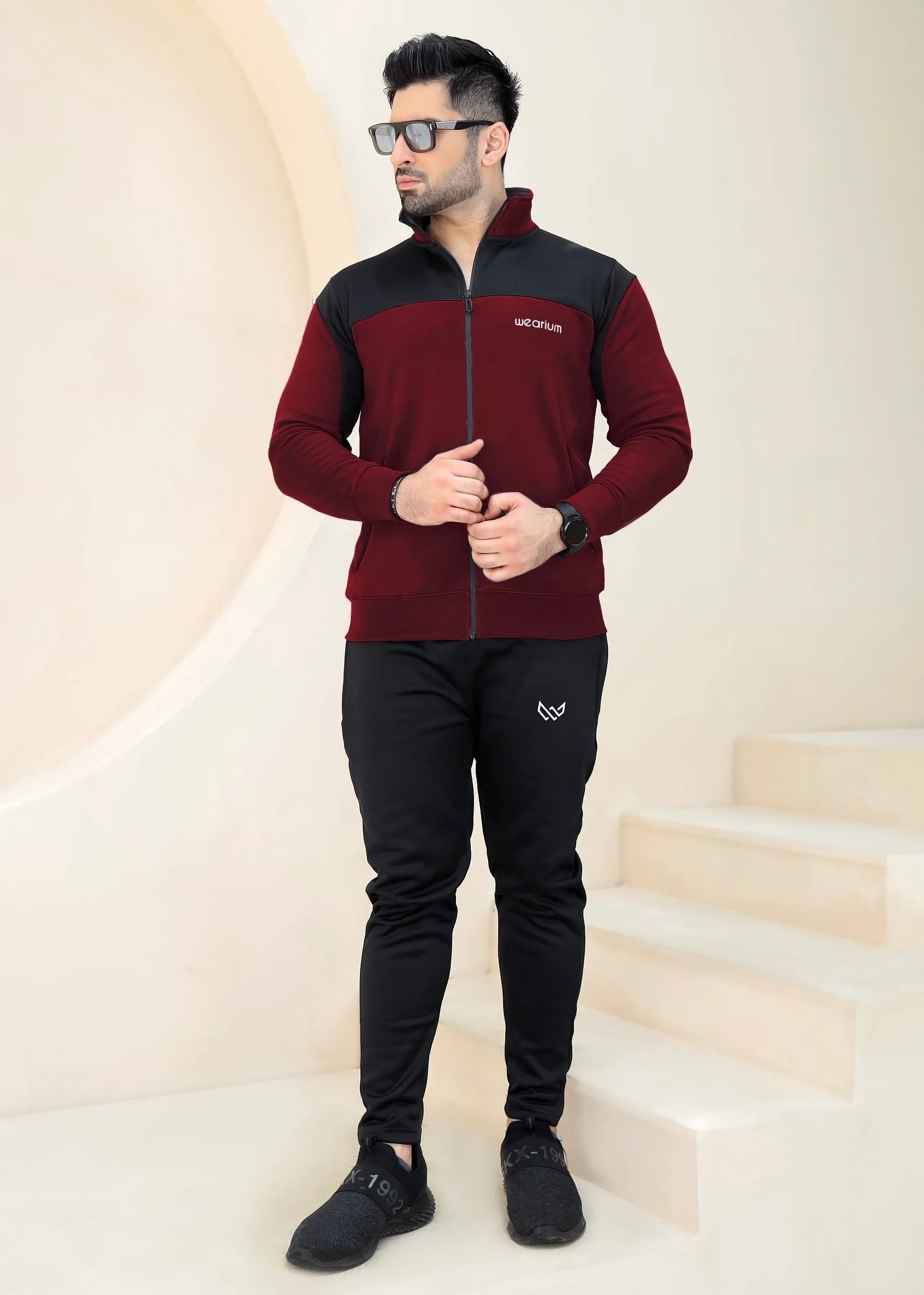 Active Streetwear Winter - Burgundy/Black