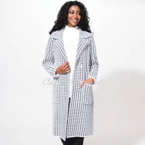 Alison Sheri Knitted Houndstooth Coat - Style A42325