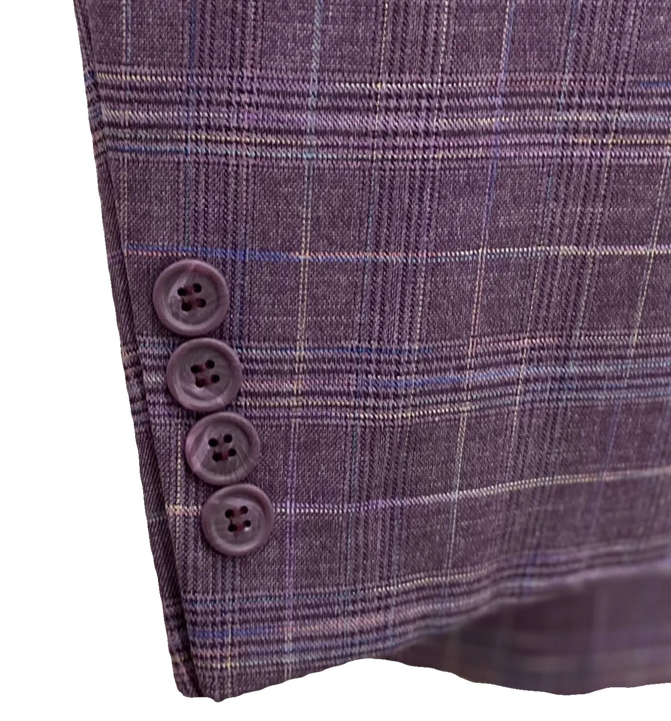 Angelo Rossi Check Modern Fit Suit - Lavender