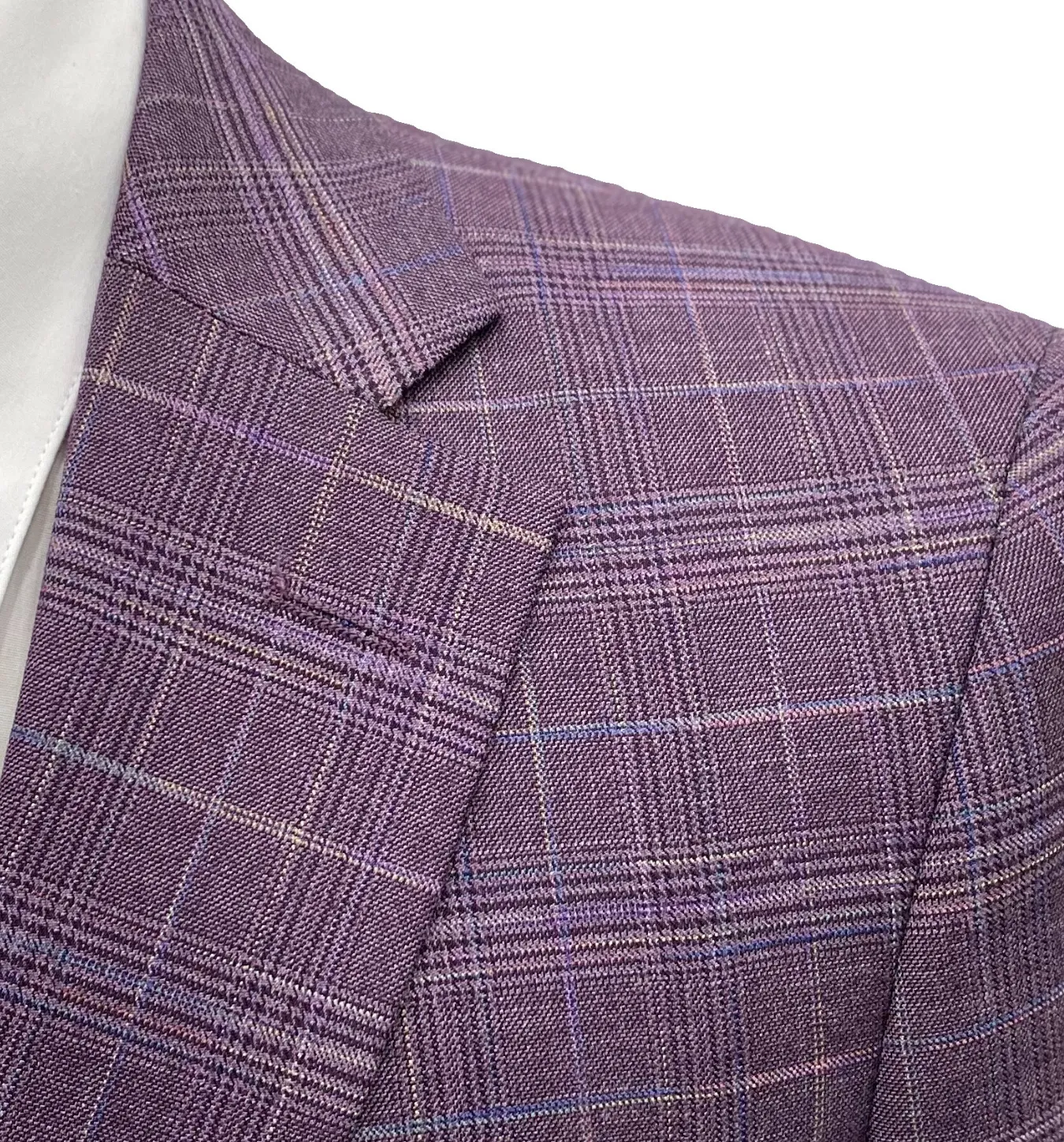 Angelo Rossi Check Modern Fit Suit - Lavender