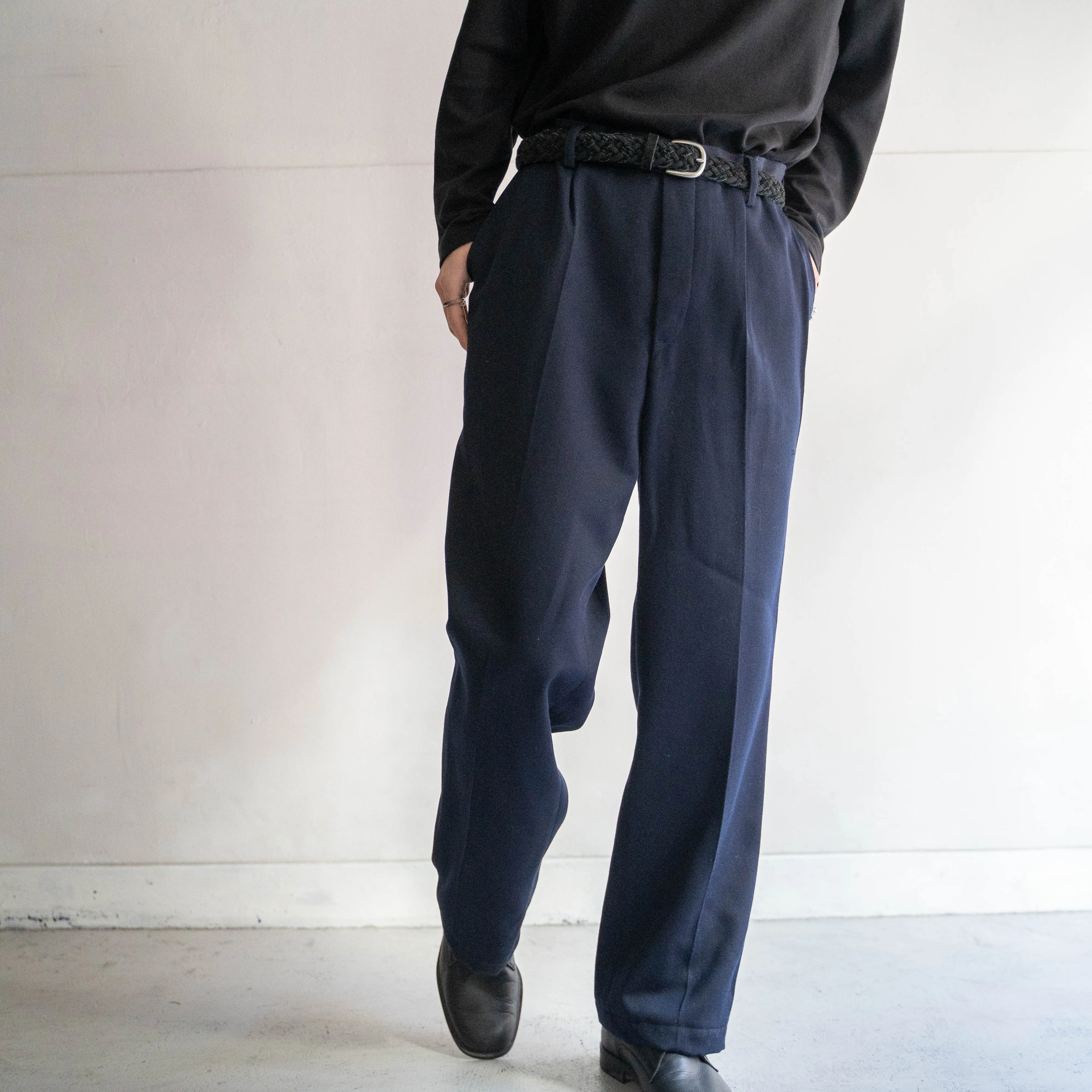 around 1960s German military navy color one tack dress pants 'dead stock'