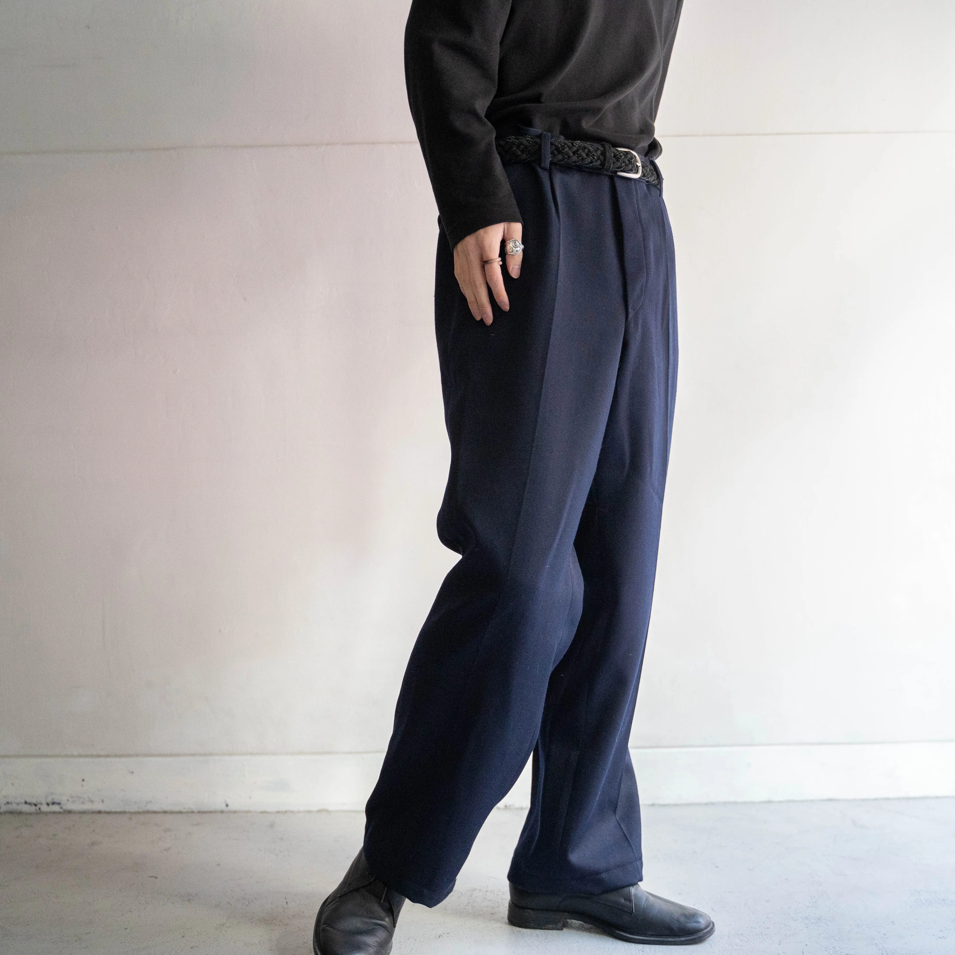 around 1960s German military navy color one tack dress pants 'dead stock'