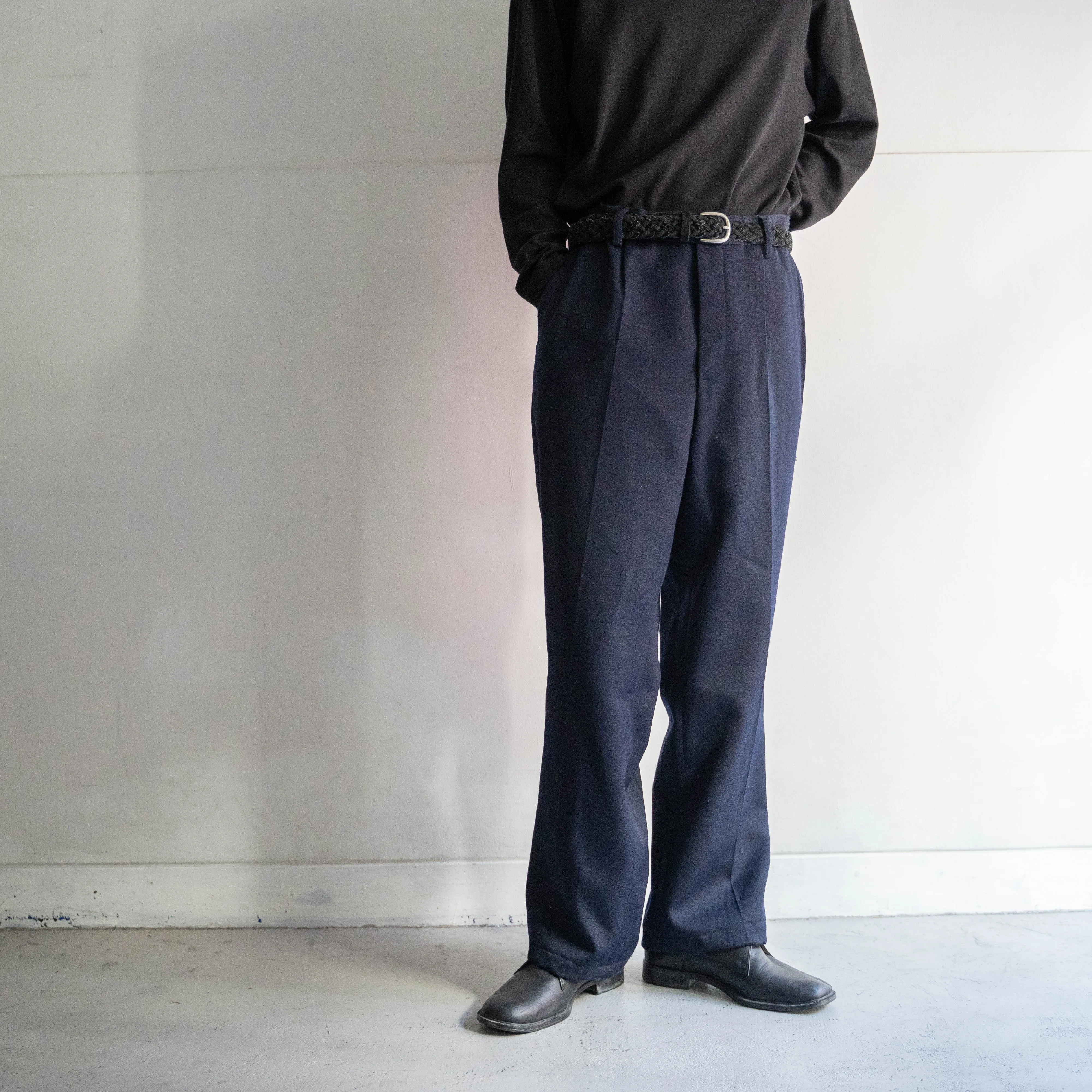 around 1960s German military navy color one tack dress pants 'dead stock'