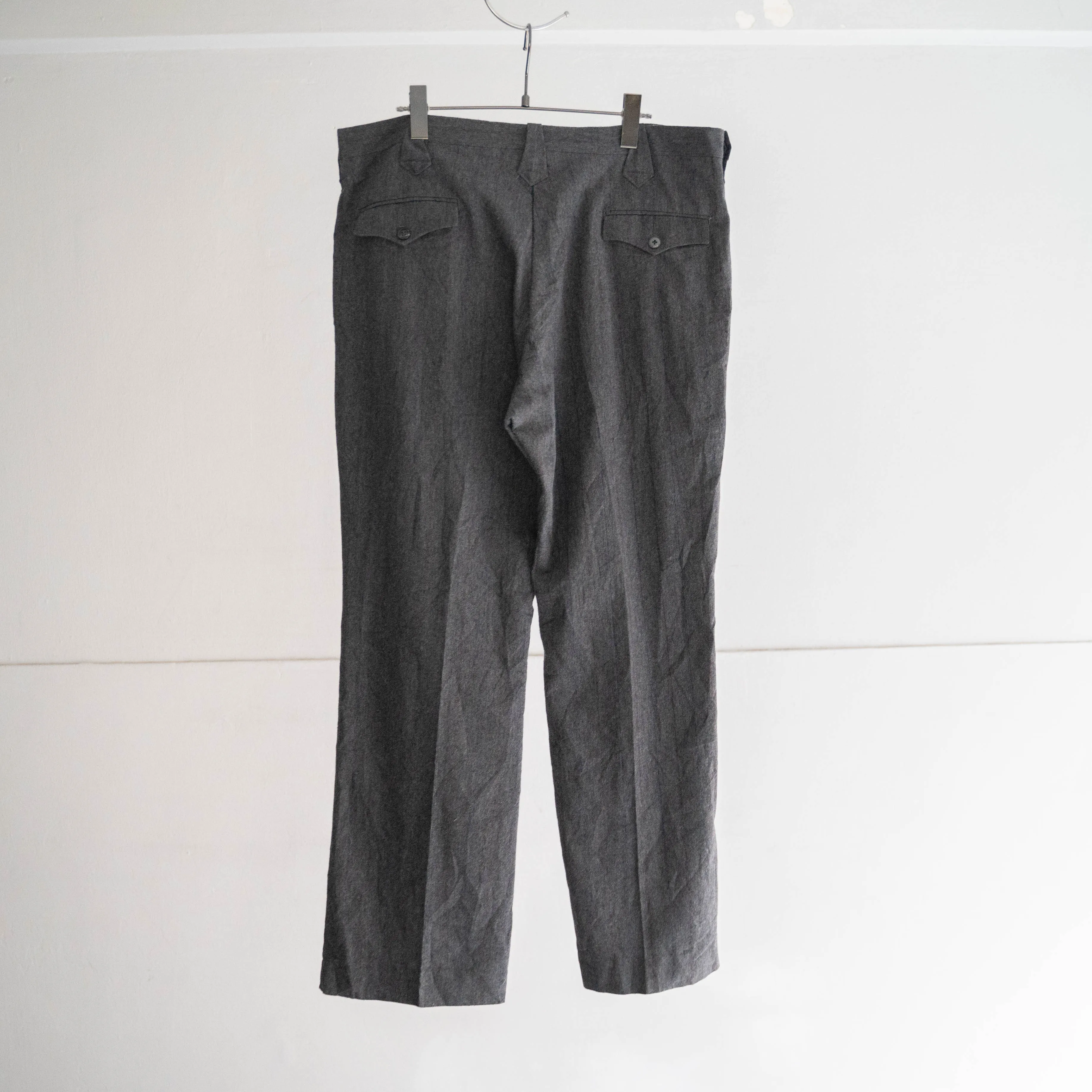 around 1970s gray color striped flare western slacks