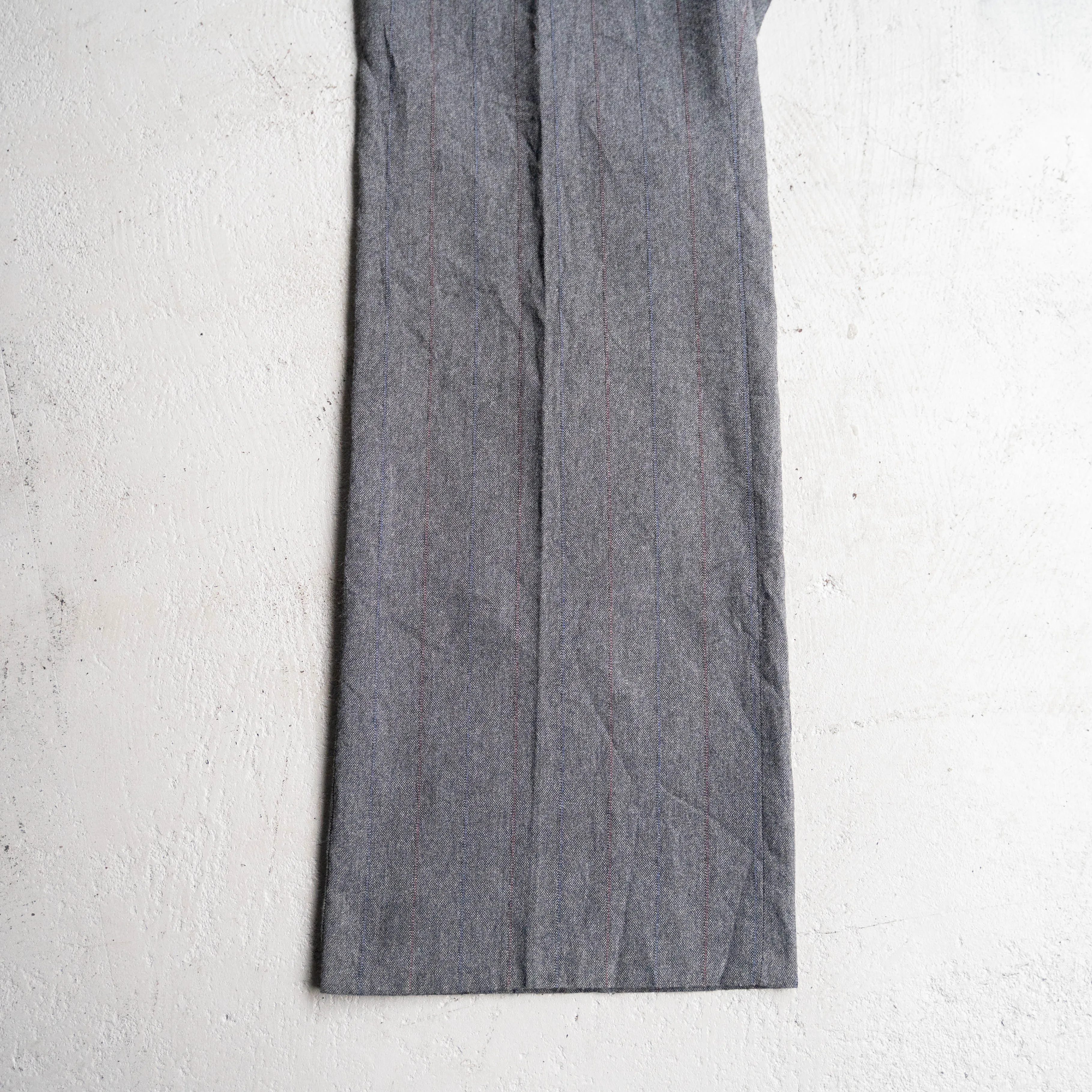 around 1970s gray color striped flare western slacks