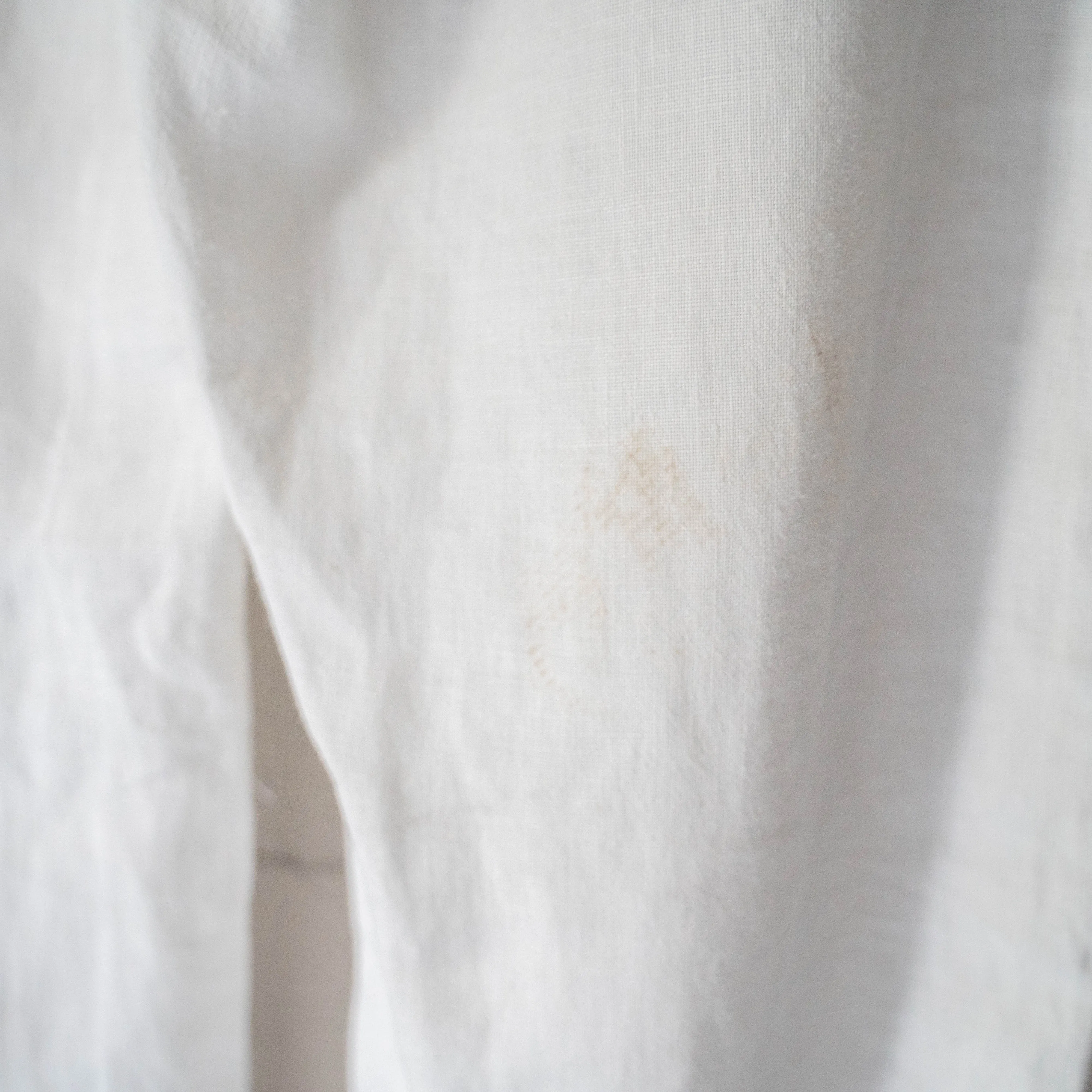 around 1990s white color all linen easy pants