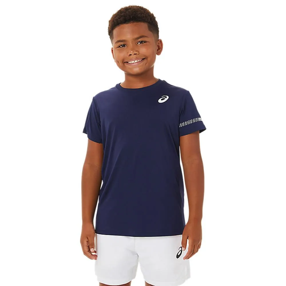 Asics Boys Tennis Short Sleeve - Peacoat