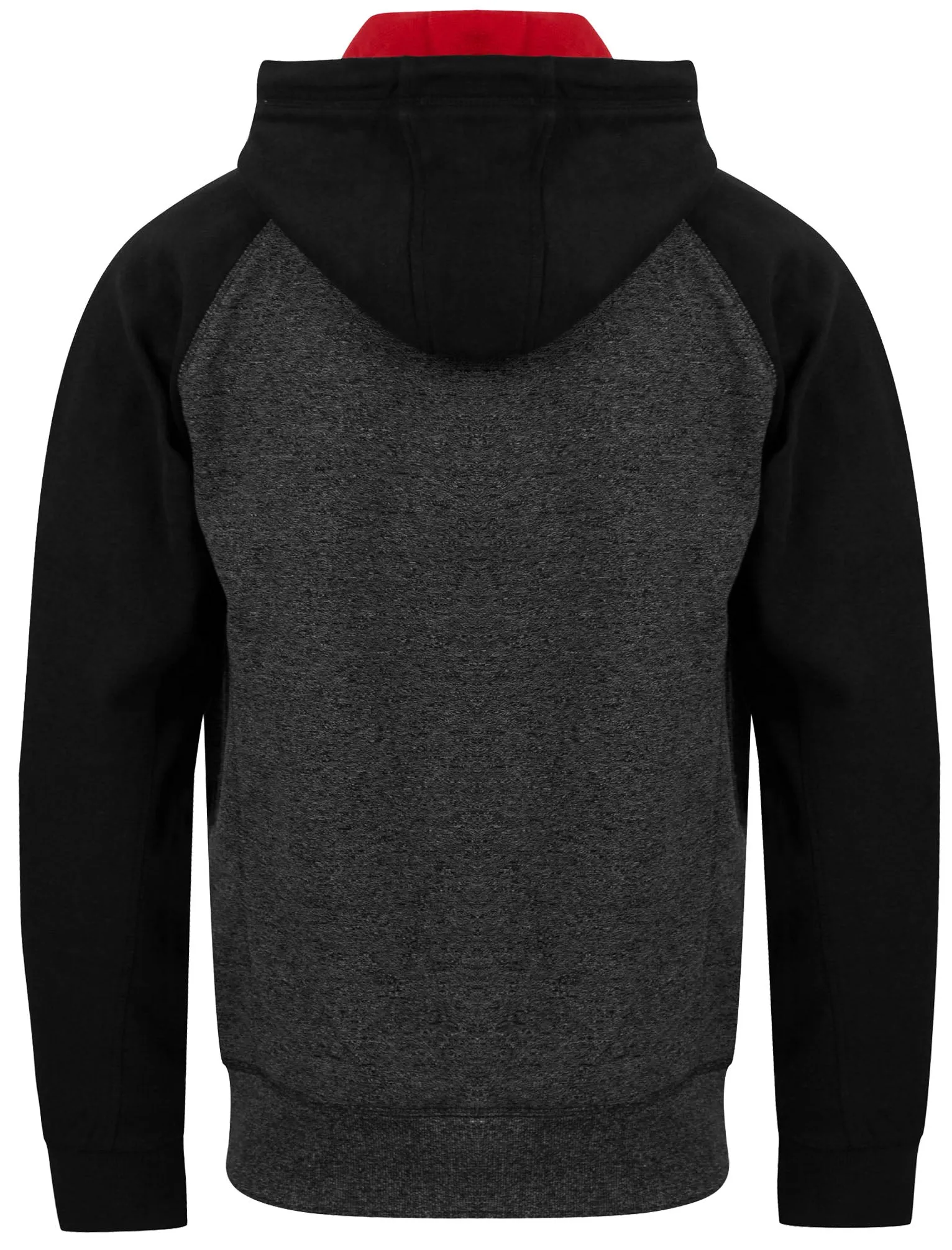 Bannering Raglan Sleeve Brushback Fleece Pullover Hoodie in Dark Grey Grindle - Tokyo Laundry