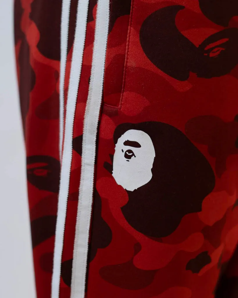 BAPE X ADIDAS ADICOLOR TRACK PANTS - RAW RED