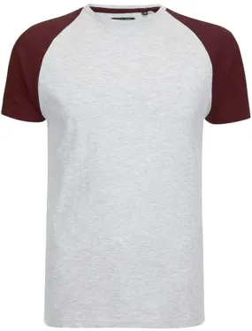 Baptist Raglan Sleeve Baseball T-Shirt in Ecru / Burgundy