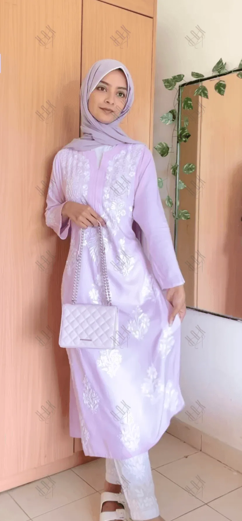 Batool in  Fizaa Hand Embroidered Chikankari Kurta in Pink