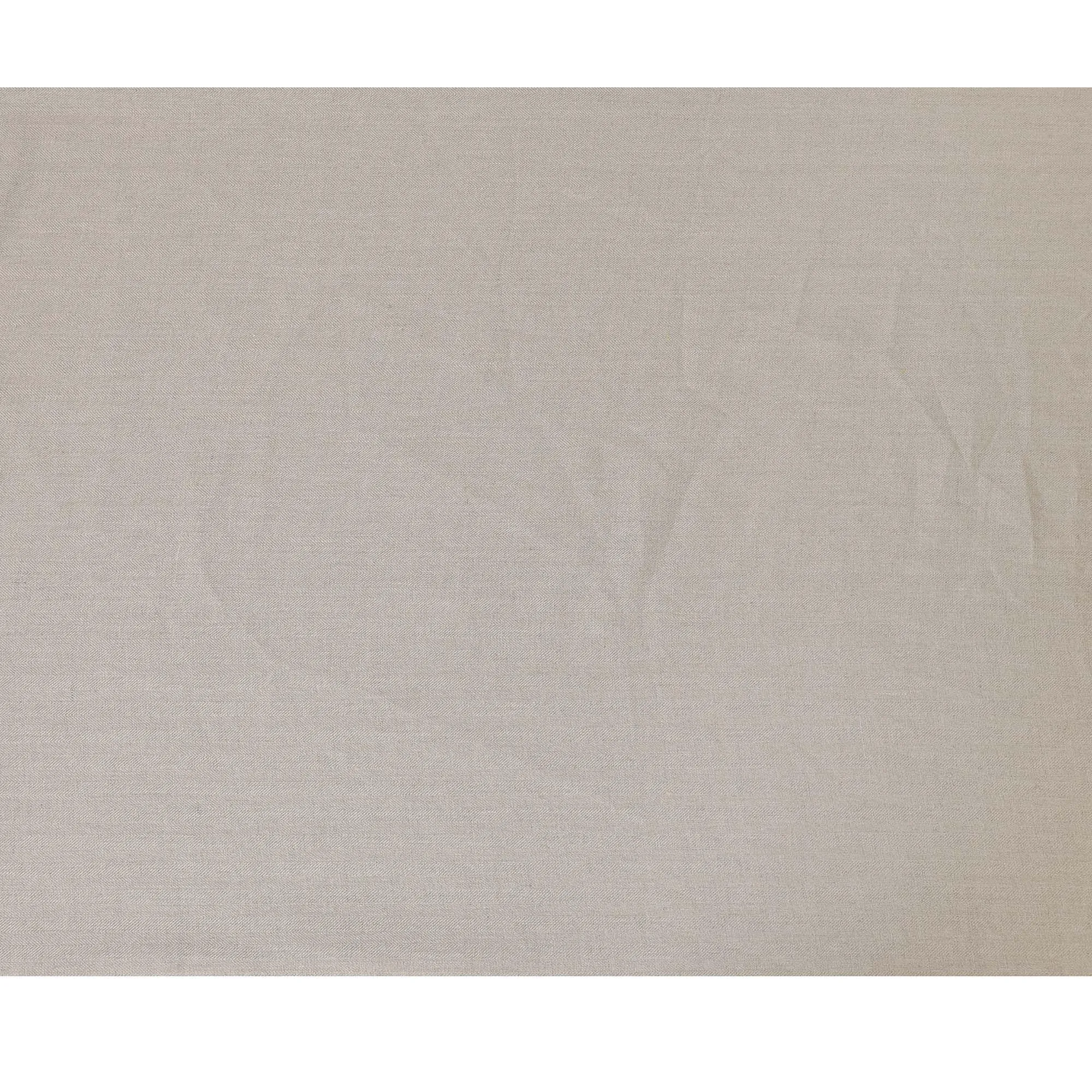 Beige Premium pure linen fabric in herringbone design-D15889