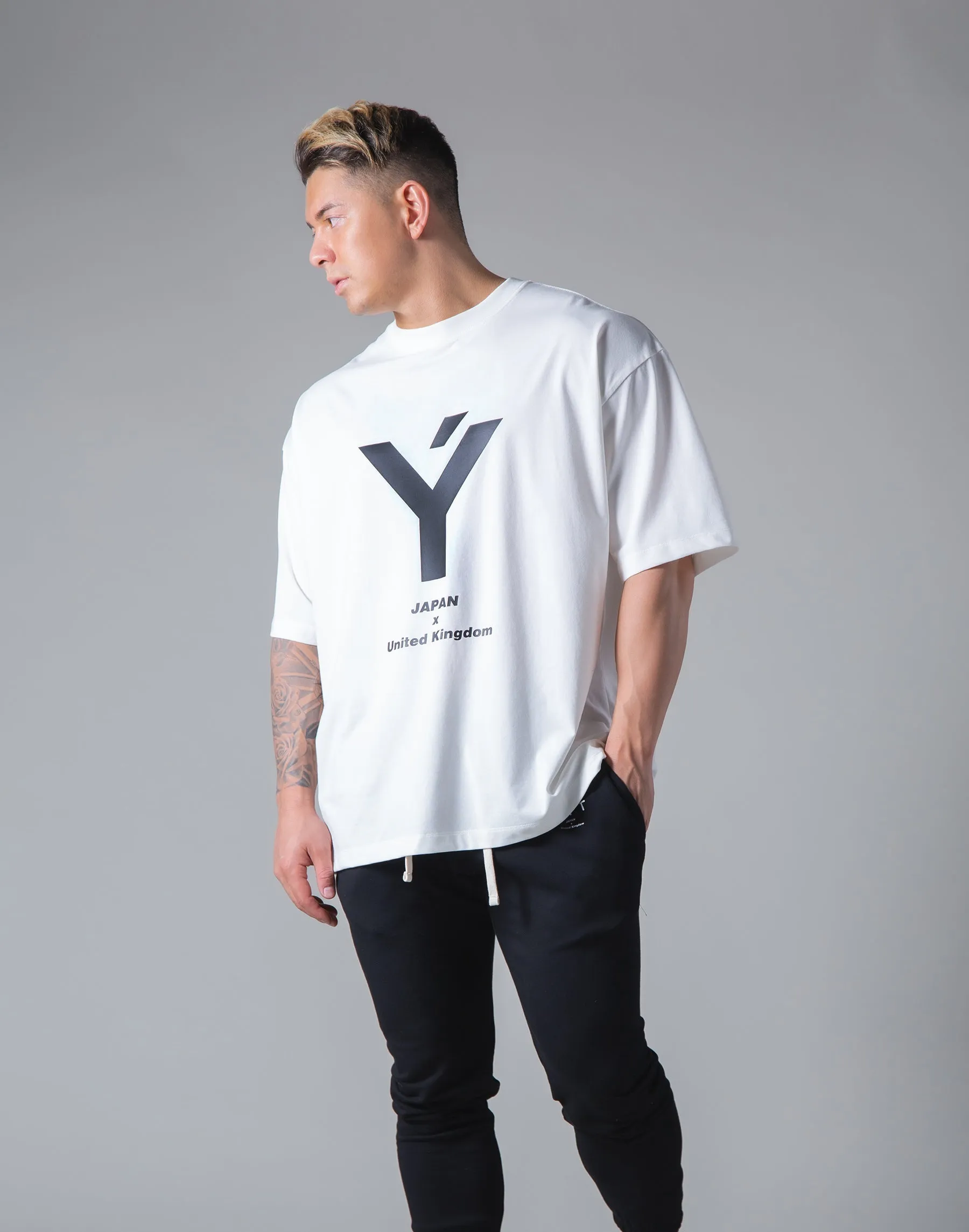 Big Y Logo Big T-Sirt "Wide Body" - White