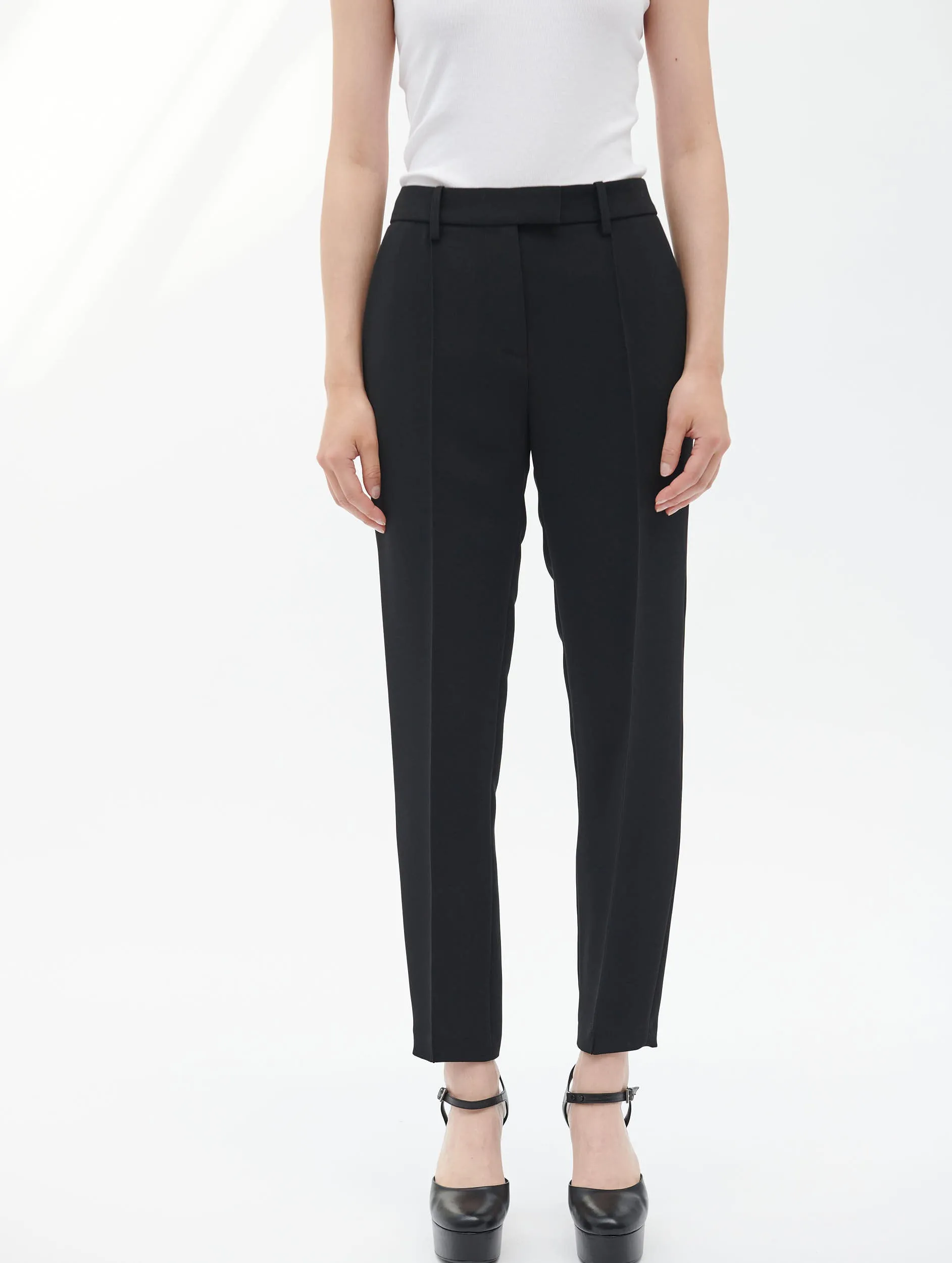 Black crepe Roxy trousers