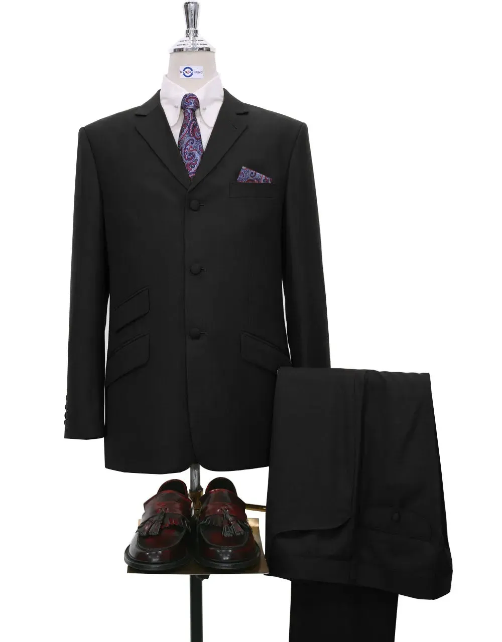 Black Suit | Vintage Style Black Mod Suit