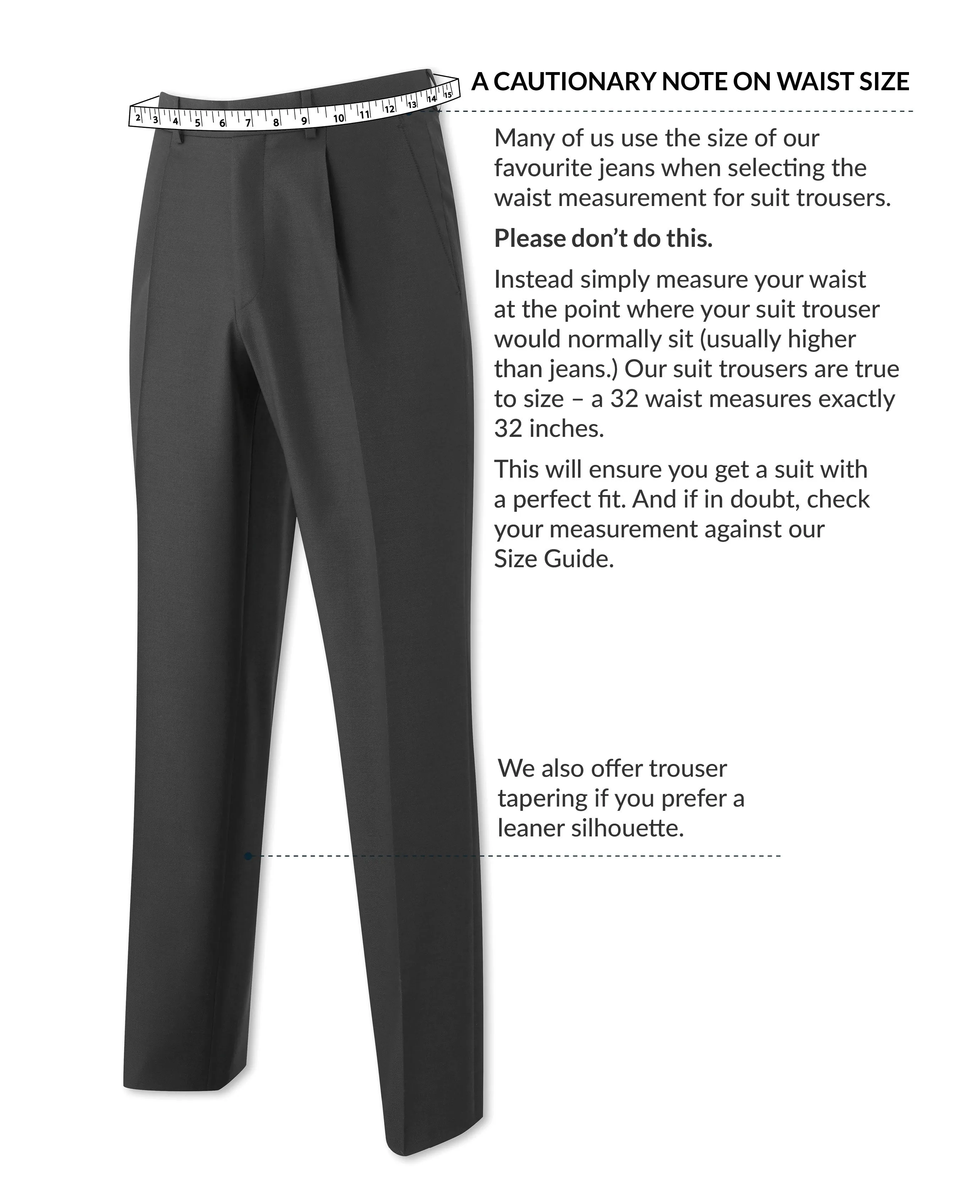 Black Wool-Blend Suit Trousers