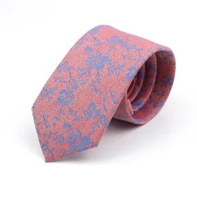 Bonita Springs Skinny Polyester Tie, Pink / Light Blue