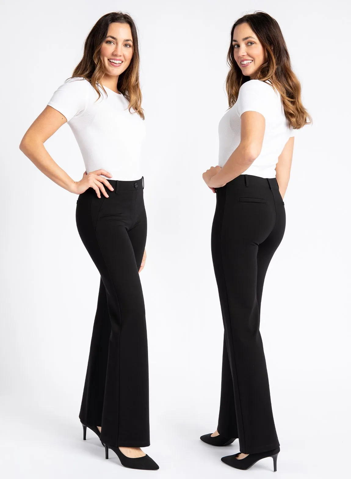 Boot-Cut | Classic Dress Pant Yoga Pants (Black)