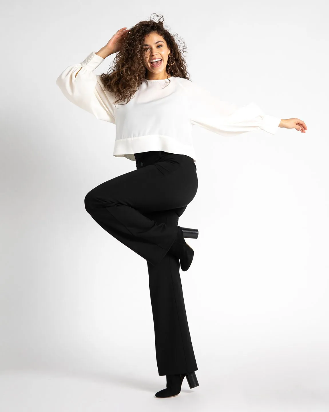 Boot-Cut | Classic Dress Pant Yoga Pants (Black)