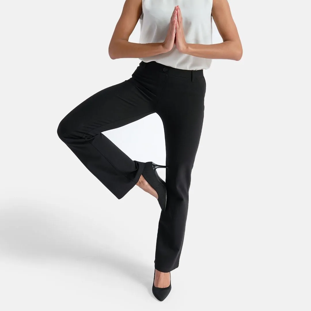 Boot-Cut | Classic Dress Pant Yoga Pants (Black)