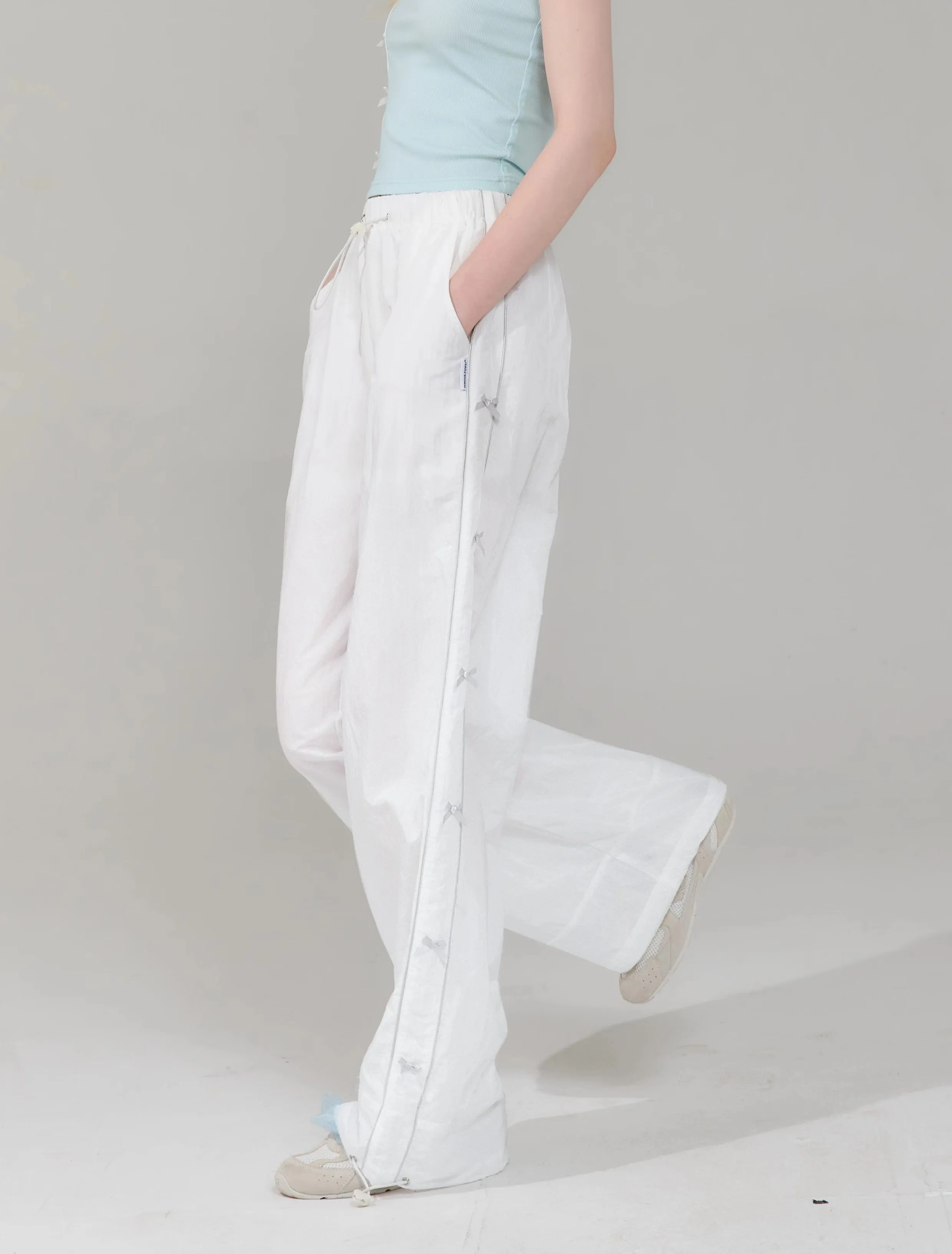 Bow Wide Leg Quick-drying Sports Casual Pants ZIZ0150