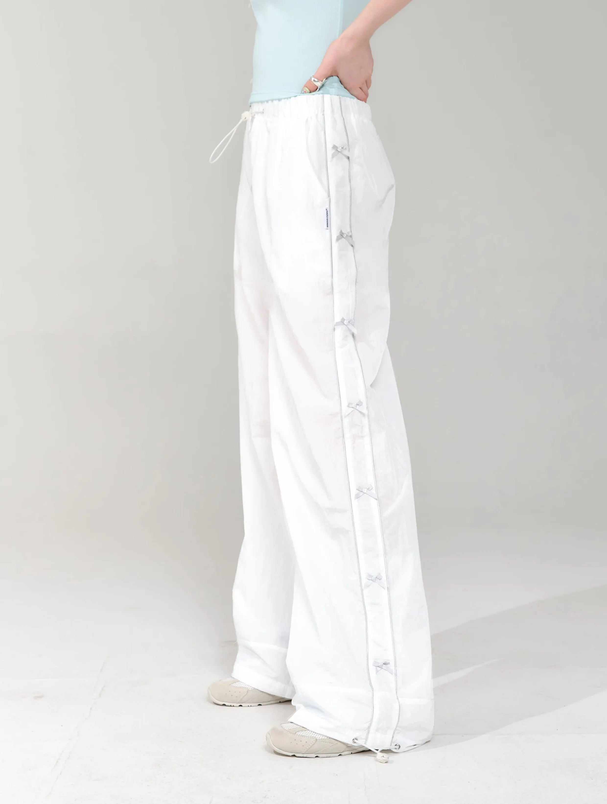 Bow Wide Leg Quick-drying Sports Casual Pants ZIZ0150