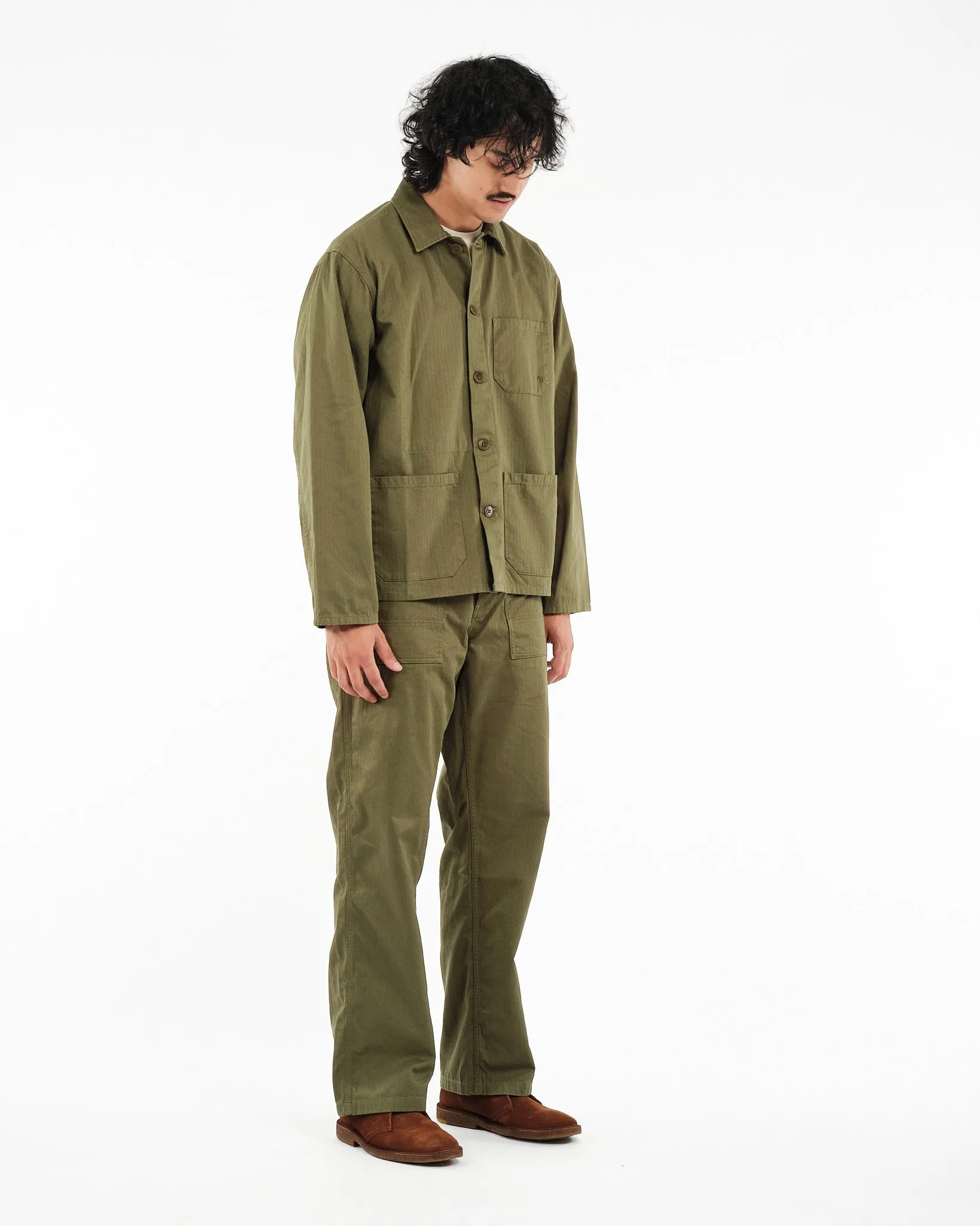 Buddy Herringbone Chore Jacket Olive