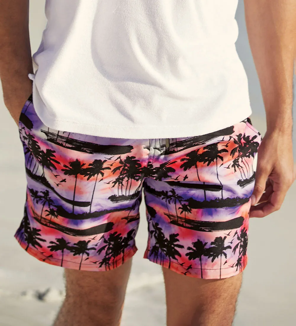 Bugatchi Tropical Sunset Swim Trunks