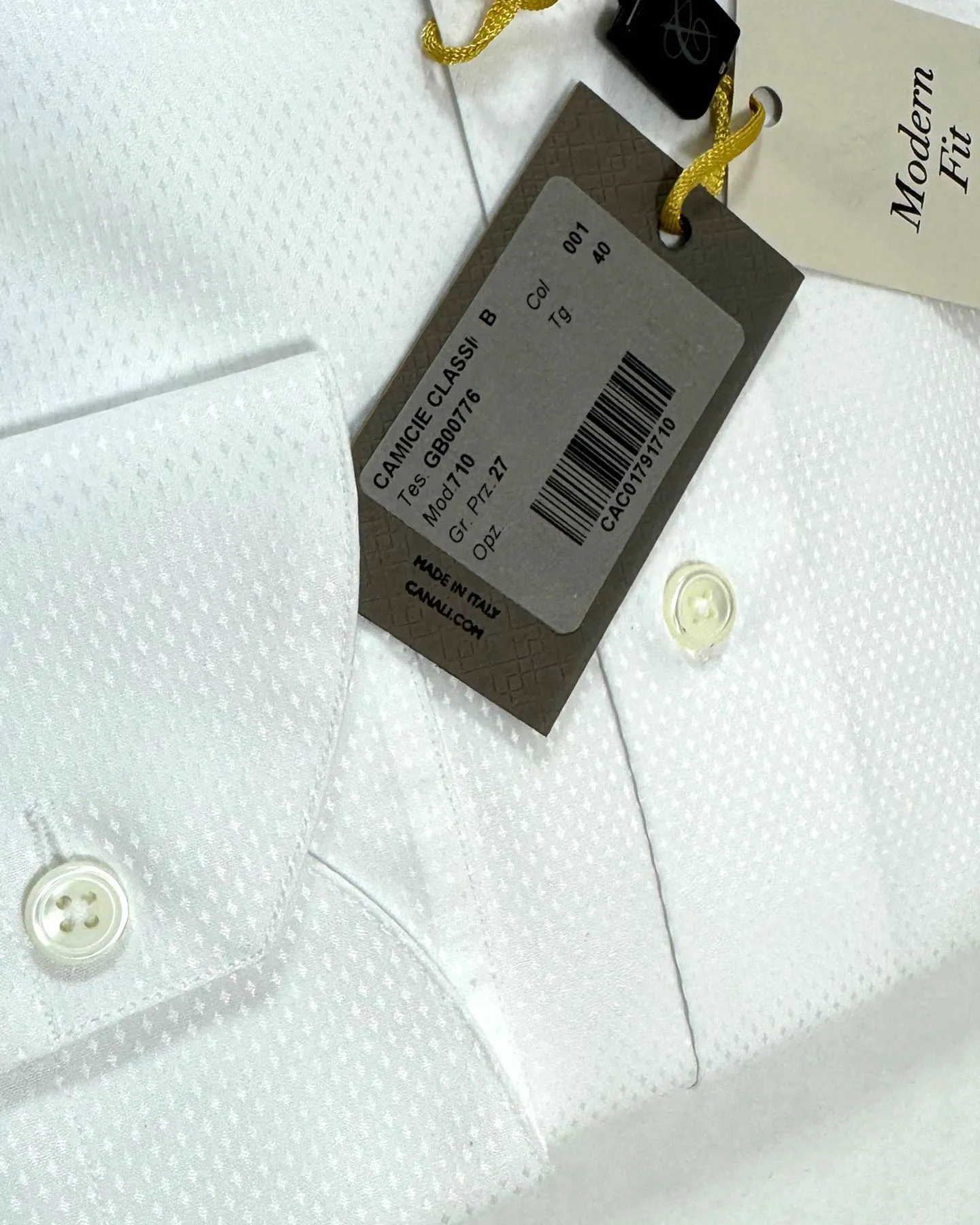 Canali Evening Shirt White - Modern Fit 40 - 15 3/4