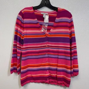 Cardigan By Isaac Mizrahi Live Qvc In Striped, Size: Xs