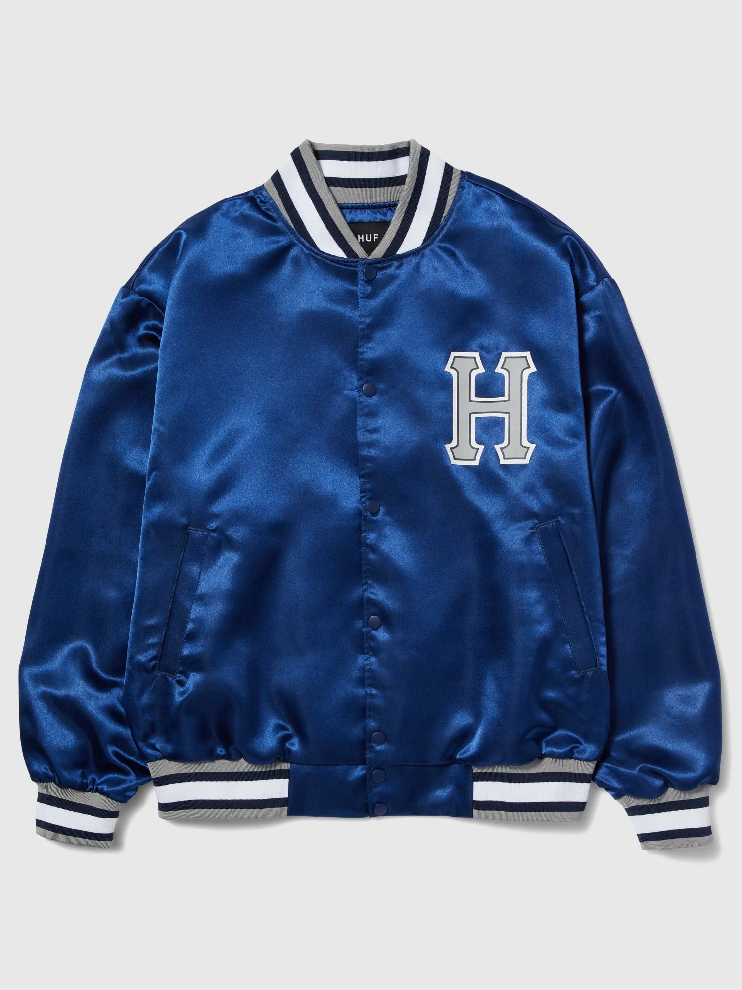 Casaca para Hombre HUF VARSITY CRACKERJACK SATIN BASEBALL JACKET NAVY