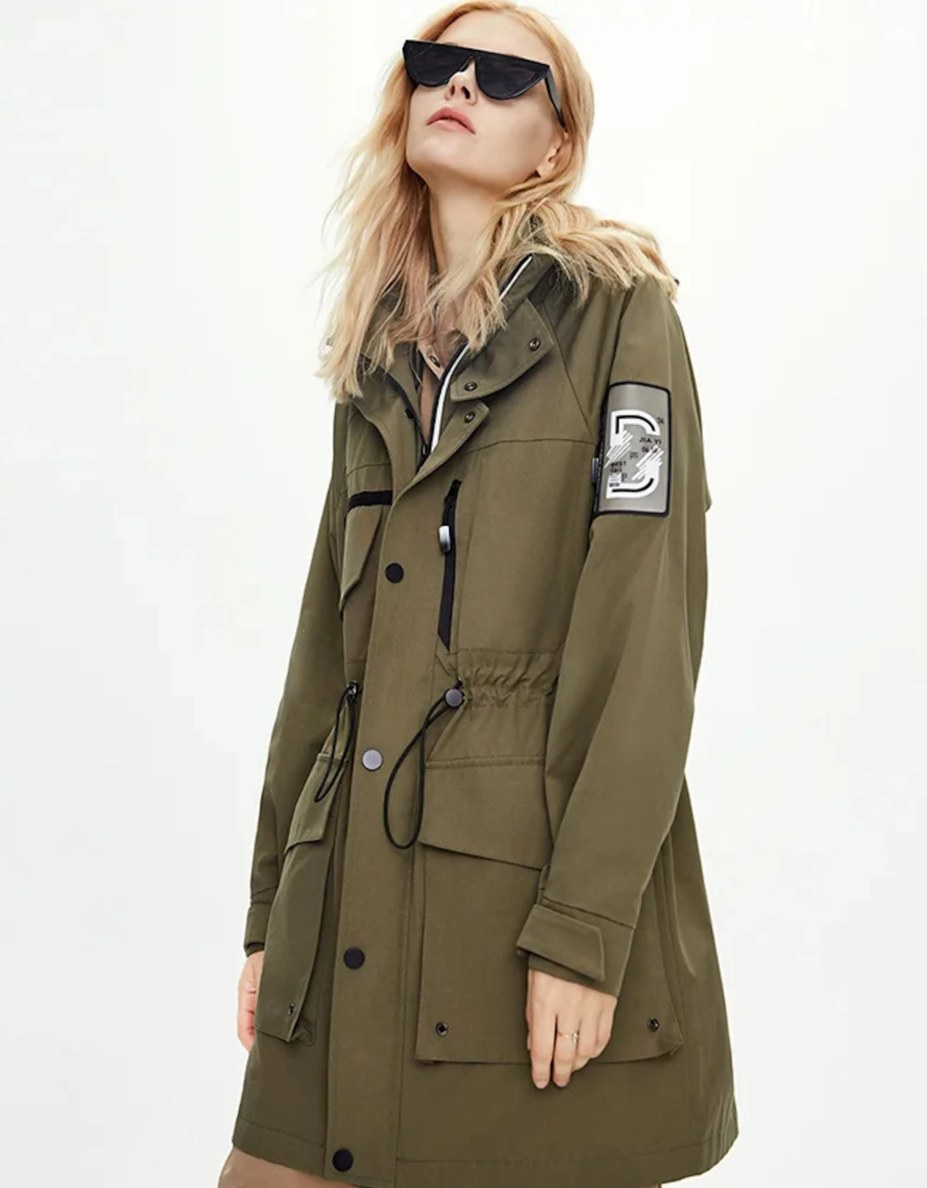 Casual Windbreaker Mid-length Trench Jacket