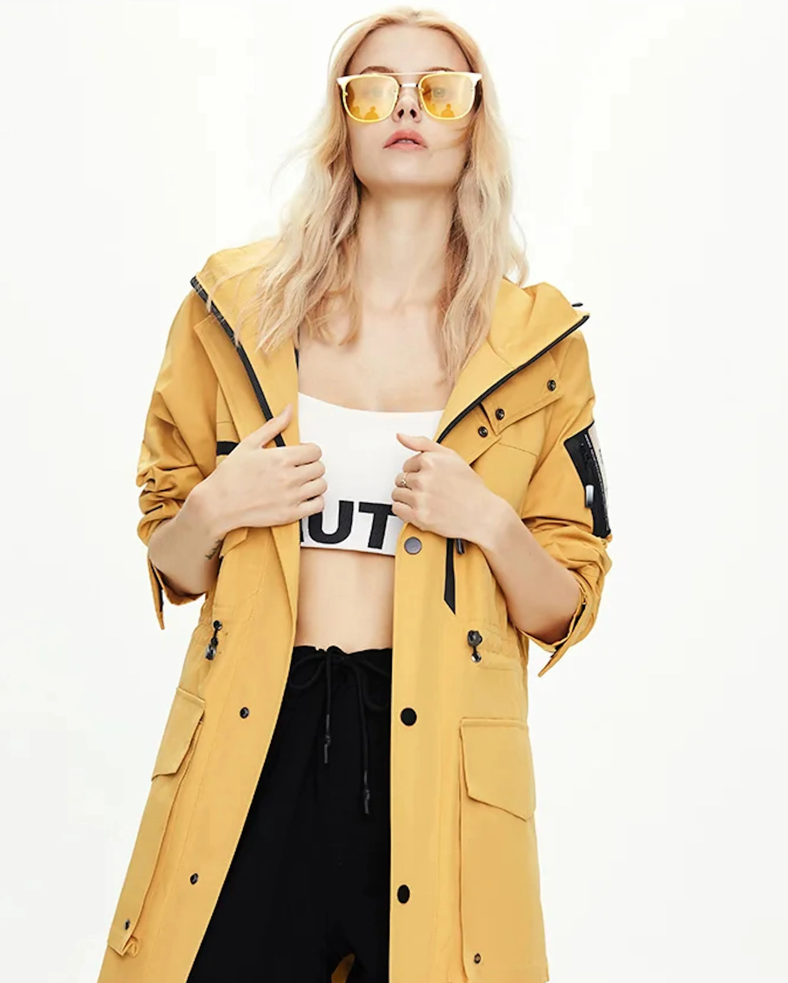 Casual Windbreaker Mid-length Trench Jacket