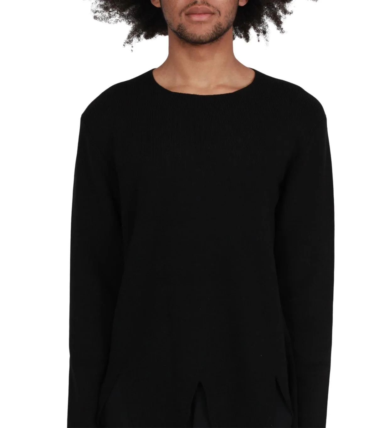 CdG Homme Plus Asymmetric Sweater Black