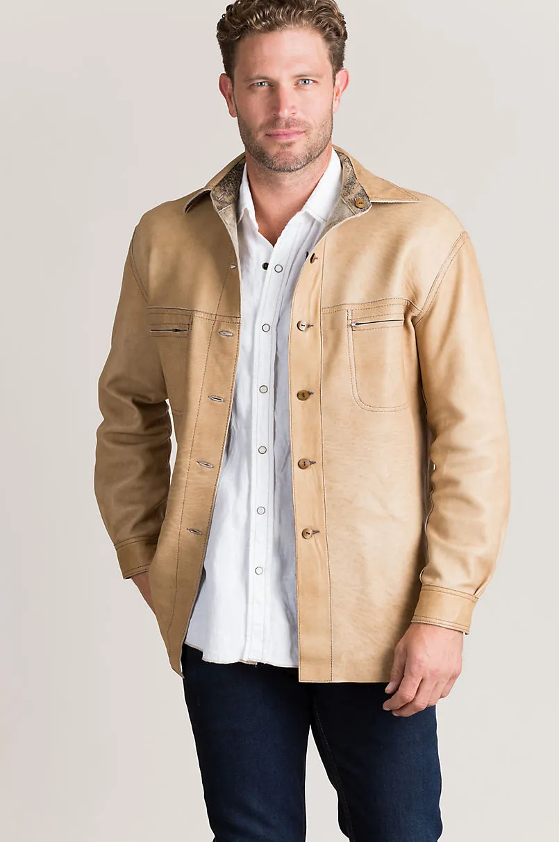 Chase Reversible Lambskin Leather Shirt Jacket