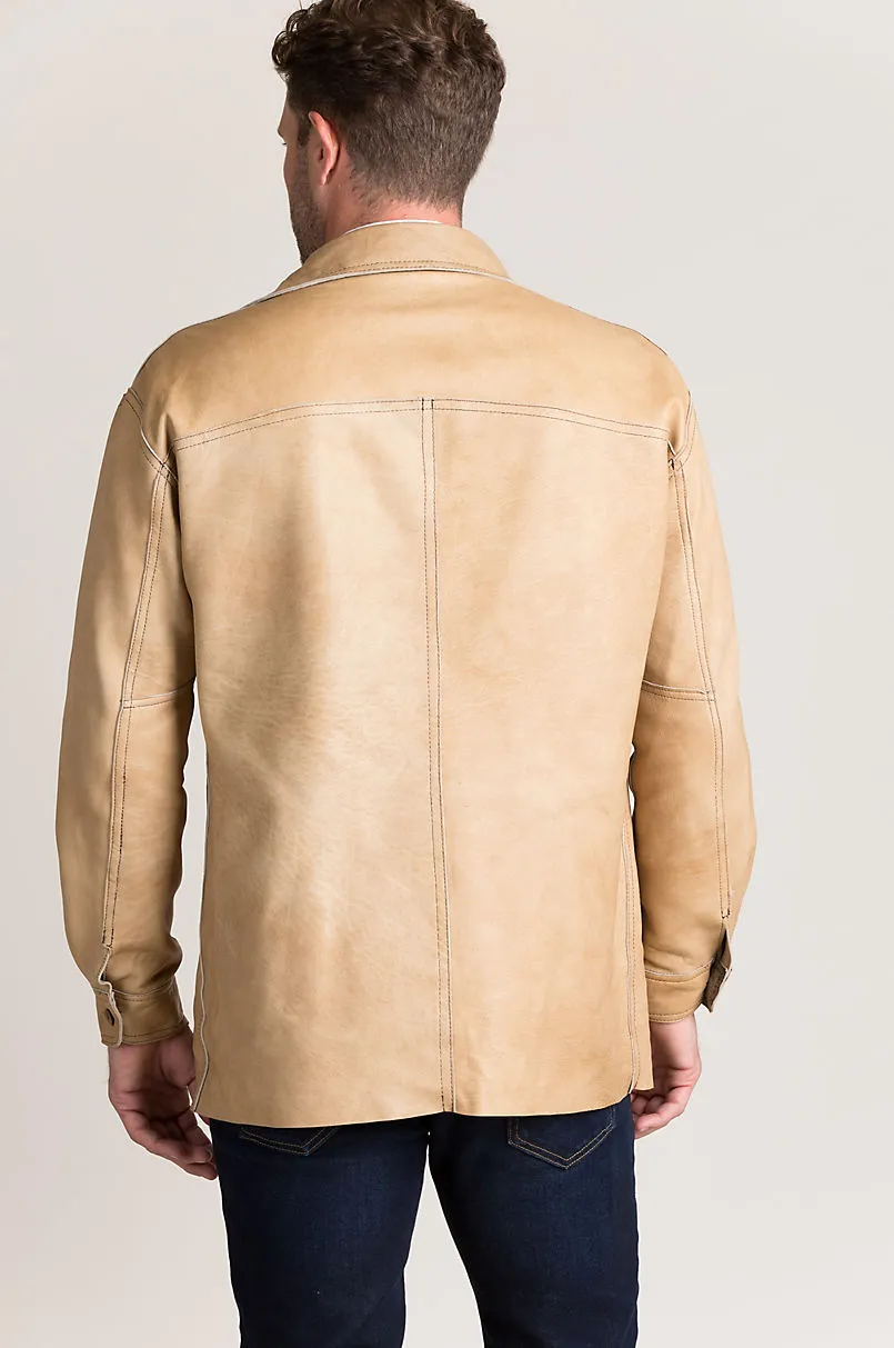 Chase Reversible Lambskin Leather Shirt Jacket