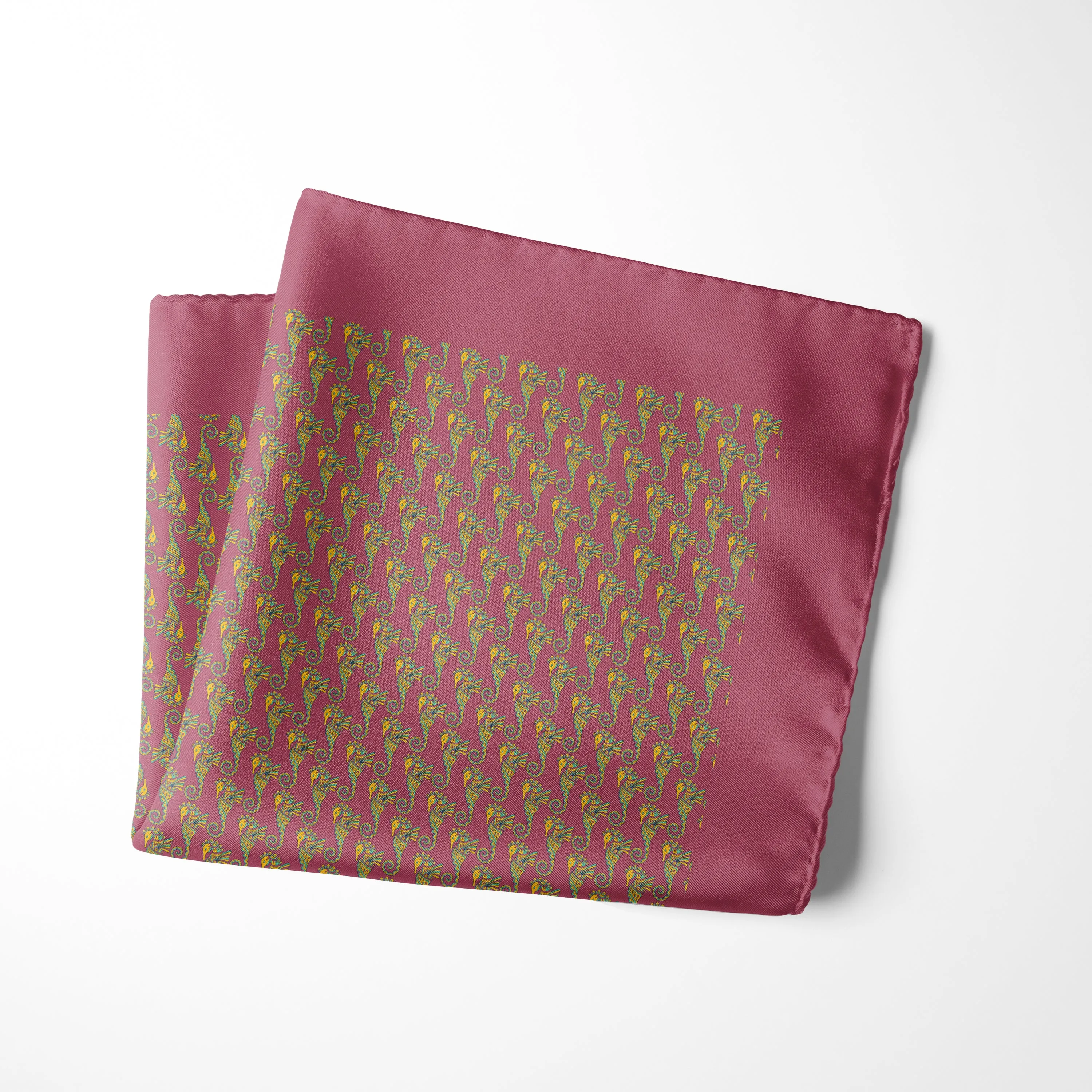 Chokore Pink Seahorse Pocket Square - Wildlife Range