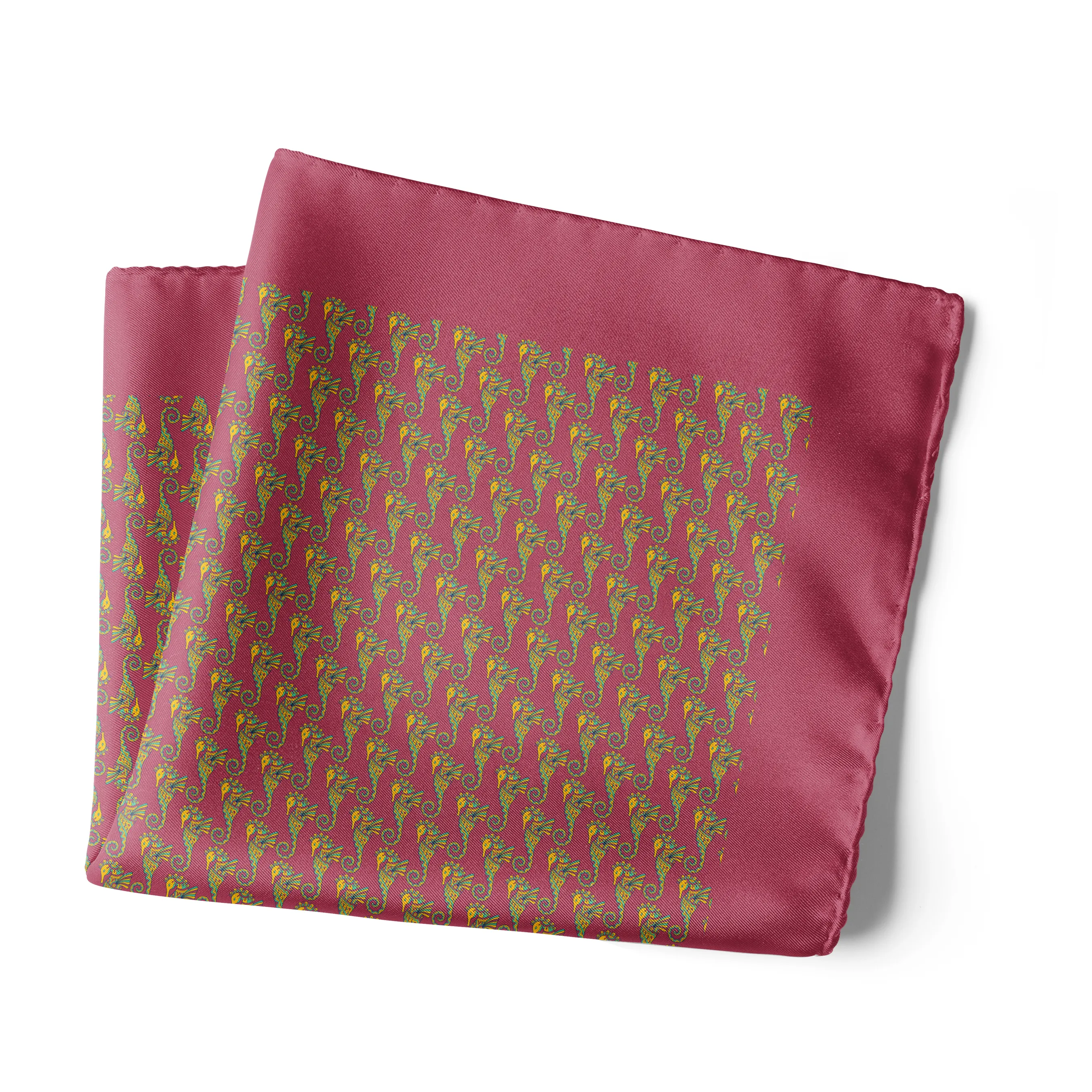 Chokore Pink Seahorse Pocket Square - Wildlife Range