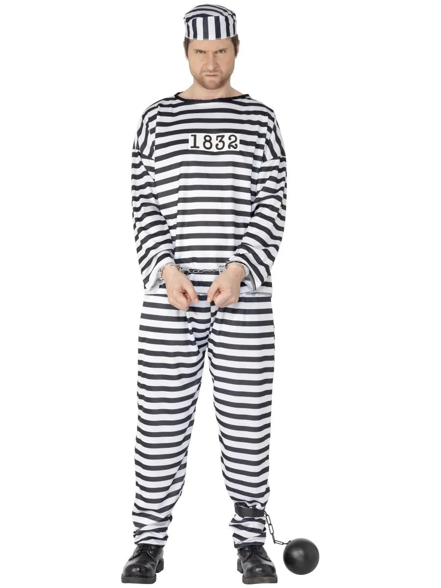 Convict Costume, Black & White