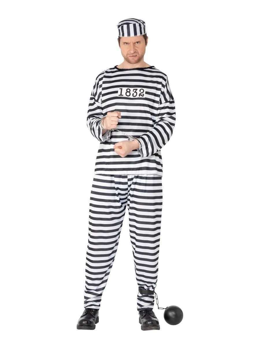 Convict Costume, Black & White