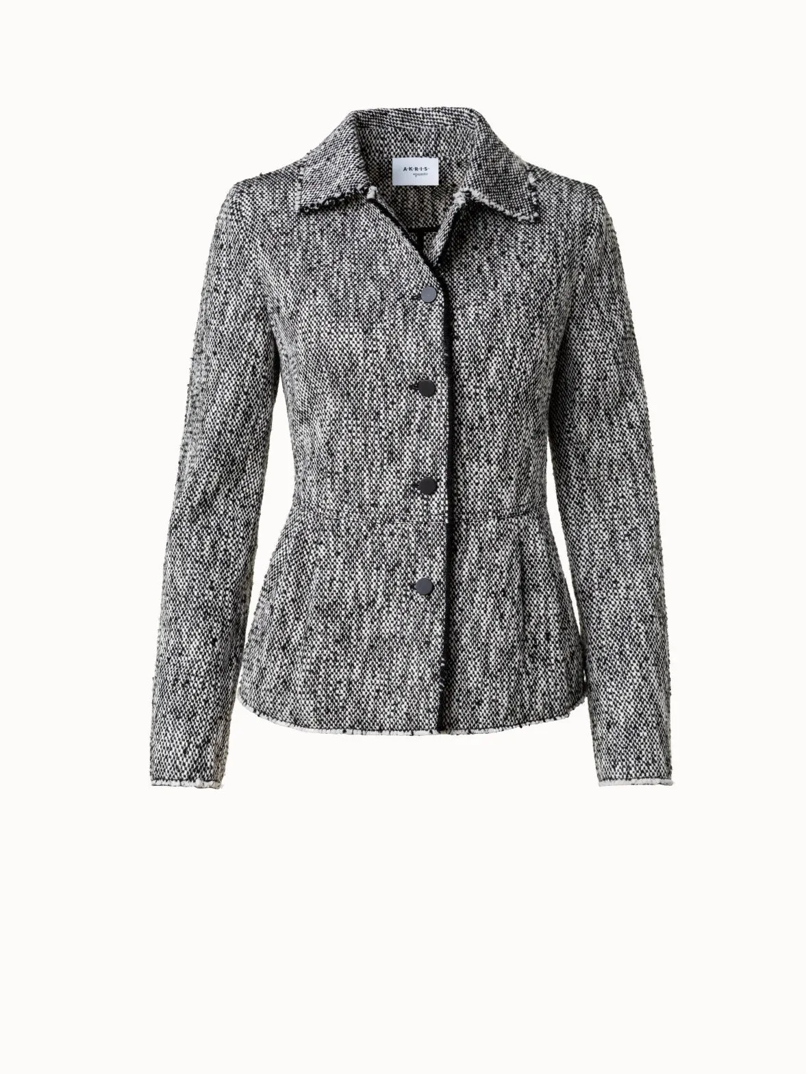 Cotton Blend Tweed Jacket