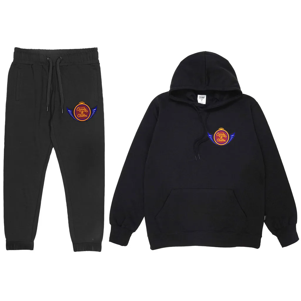 Crooks & Castles King Tut Medusa Tracksuit Black