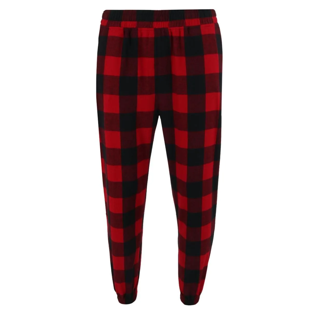 CTM® Men's Big & Tall Flannel Plaid Jogger Pant