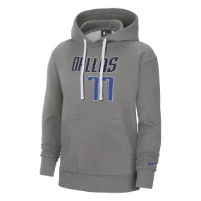 DALLAS MAVERICKS NIKE LUKA DONČIĆ GRAY NAME & NUMBER HOODIE