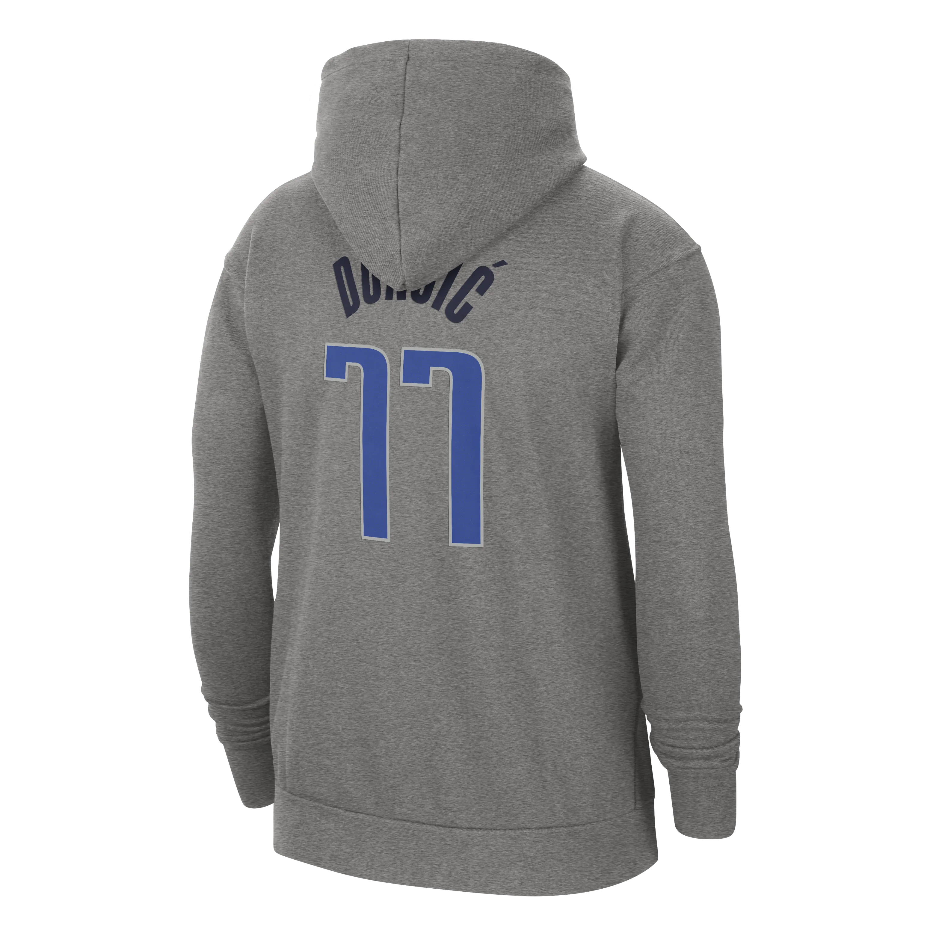 DALLAS MAVERICKS NIKE LUKA DONČIĆ GRAY NAME & NUMBER HOODIE